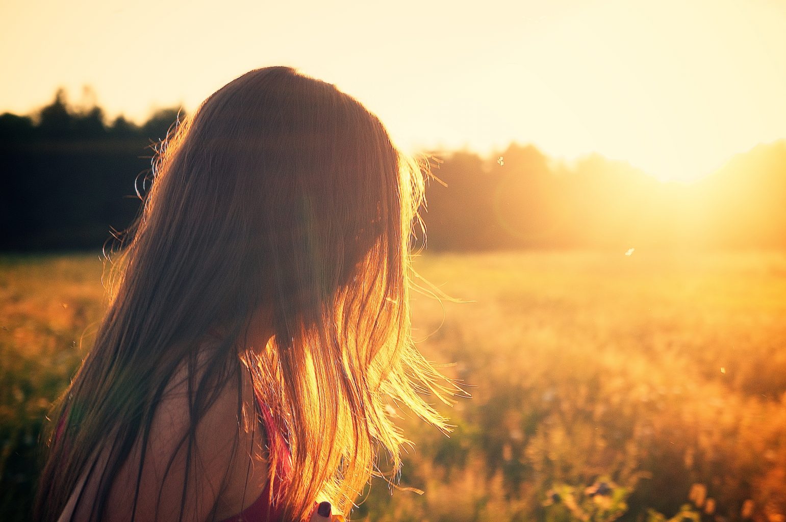 a girl in the sunshine