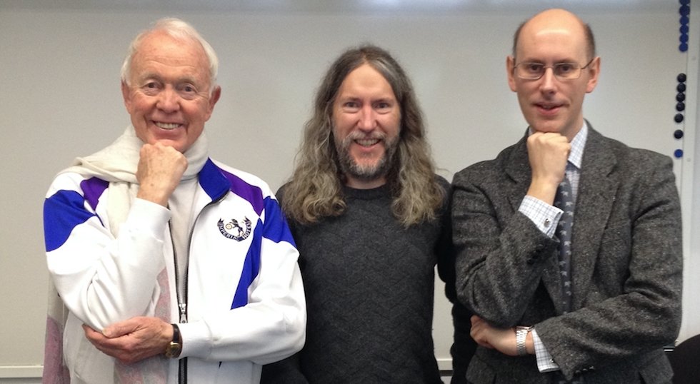 Tony Buzan with Anthony Metivier and Phil Chambers at a ThinkBuzan memory improvement and brain exercise event
