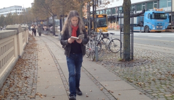 Anthony Metivier practicing his re-reading strategy in Denmark.