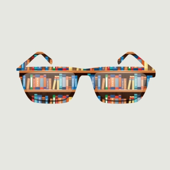 Sunglasses reflecting books to express why many memory improvement books are wrong