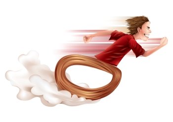 Image of a person moving speedily to illustrate learning and remembering more faster