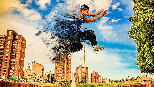 Image of a parkour athlete to illustrate a concept related to physical neurobics
