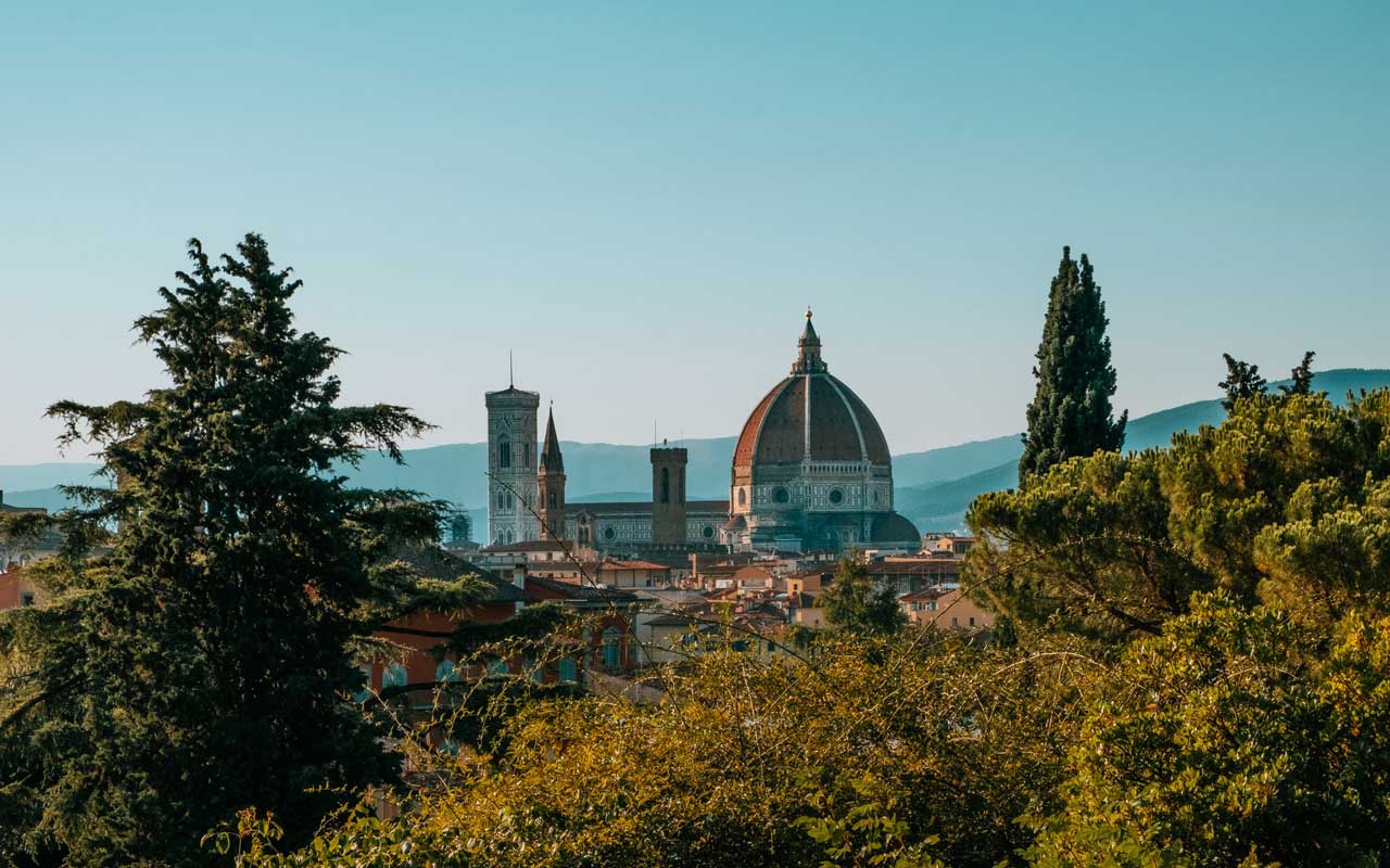 A photo of the horizon overlooking Florence, Italy. Your long-term learning project might take place here during the Renaissance.