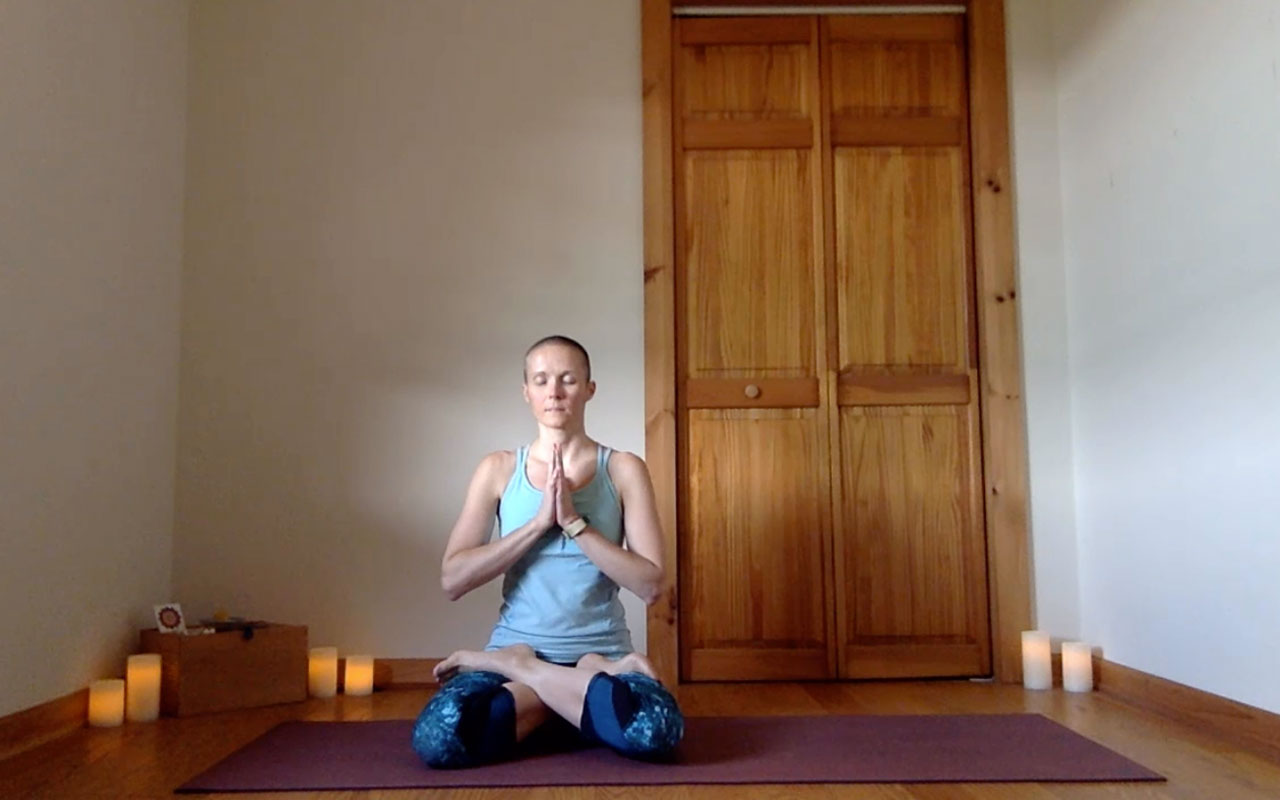The post author demonstrates Padmasana (Lotus).