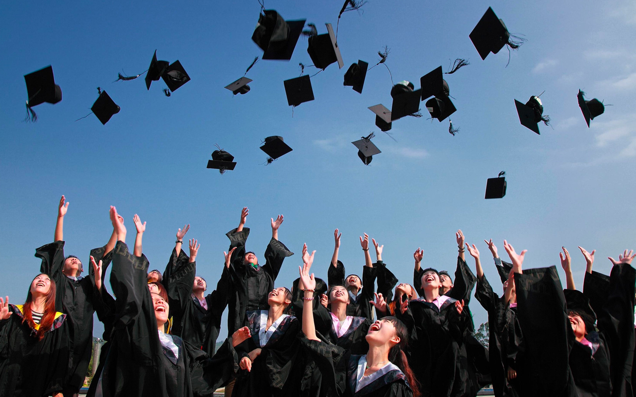 graduated students celebration