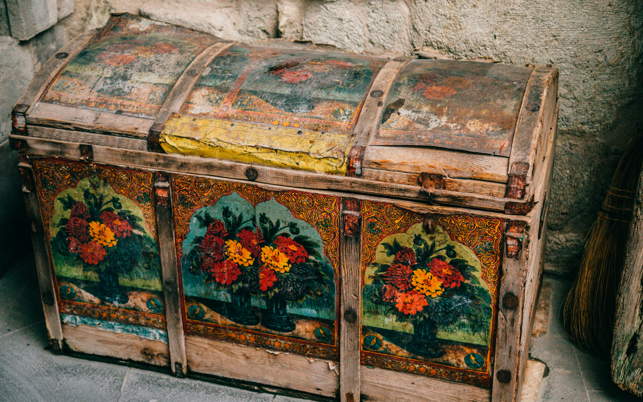 an old wooden box