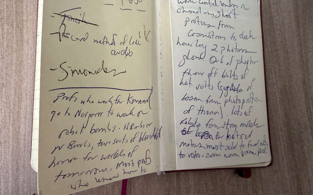 Image from a Memory Journal of Anthony Metivier showing a recall test of a memorized poem during the memorization process using active recall from a Memory Palace