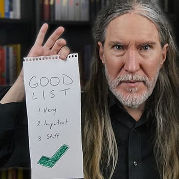Feature photograph of Anthony Metivier holding a paper list for how to memorize a list tutorial