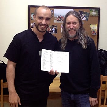 Memory expert Anthony Metivier with Tom at a memory class for the blog post on reducing cognitive decline
